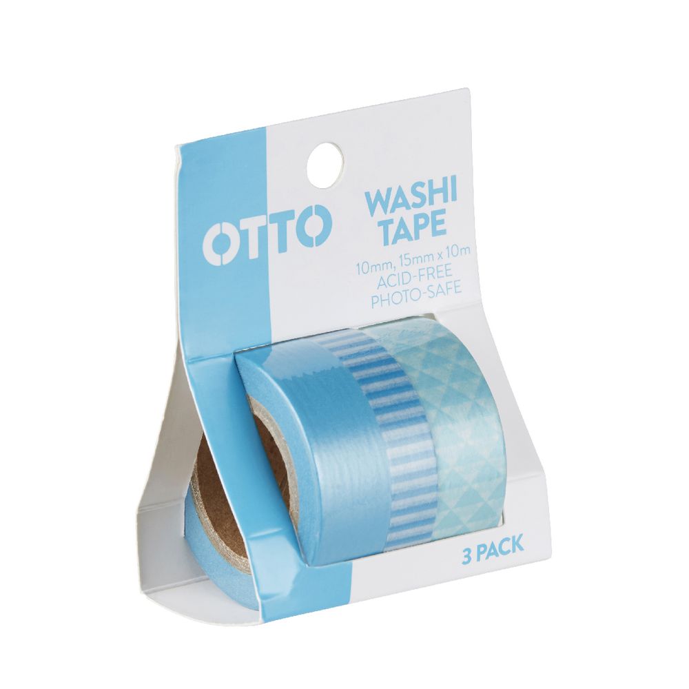 Otto Washi Tape Blue 3 Pack