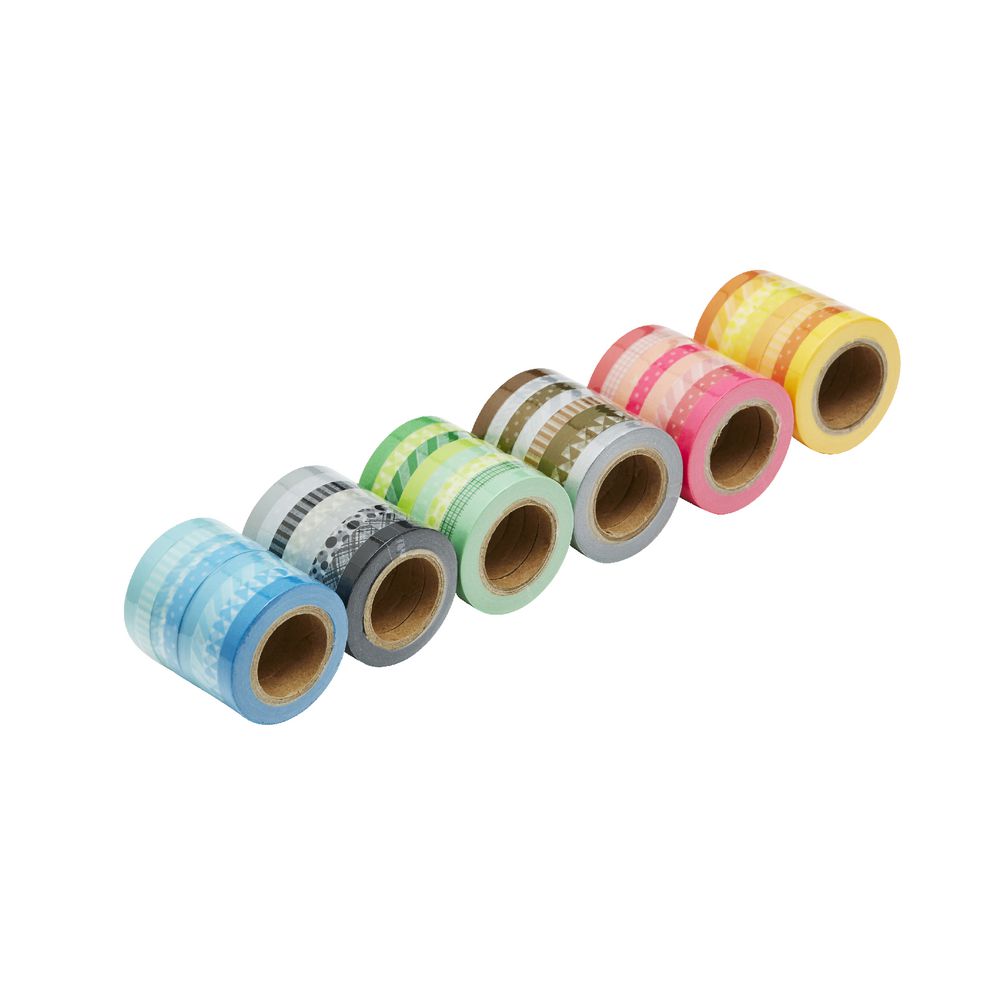 Otto Washi Tape Black and White 8 Pack