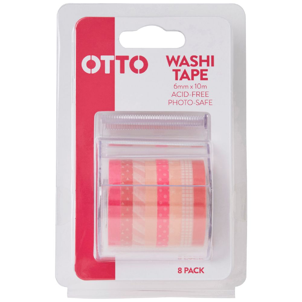 Otto Washi Tape Pink 8 Pack
