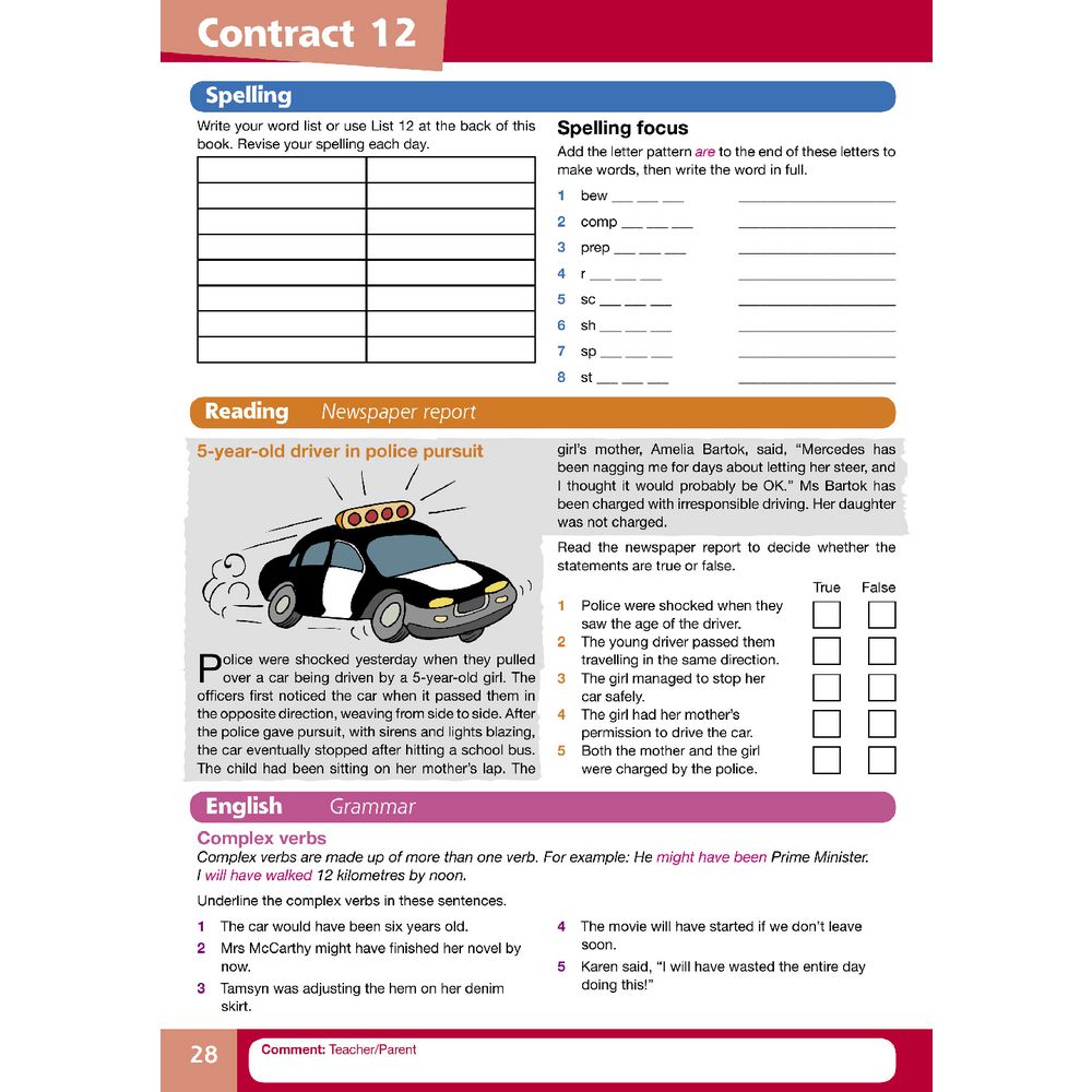 Oxford Homework Contracts Book 5