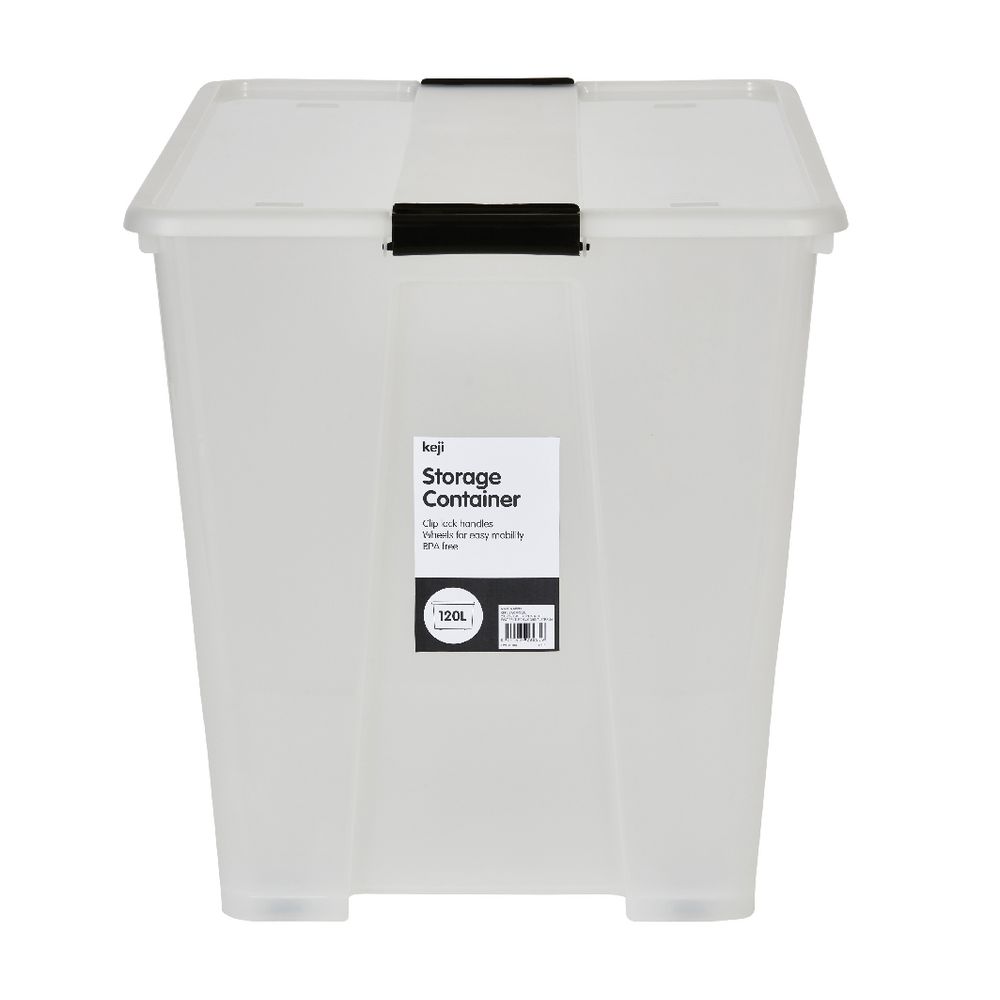 Keji 120L Plastic Storage Container Clear