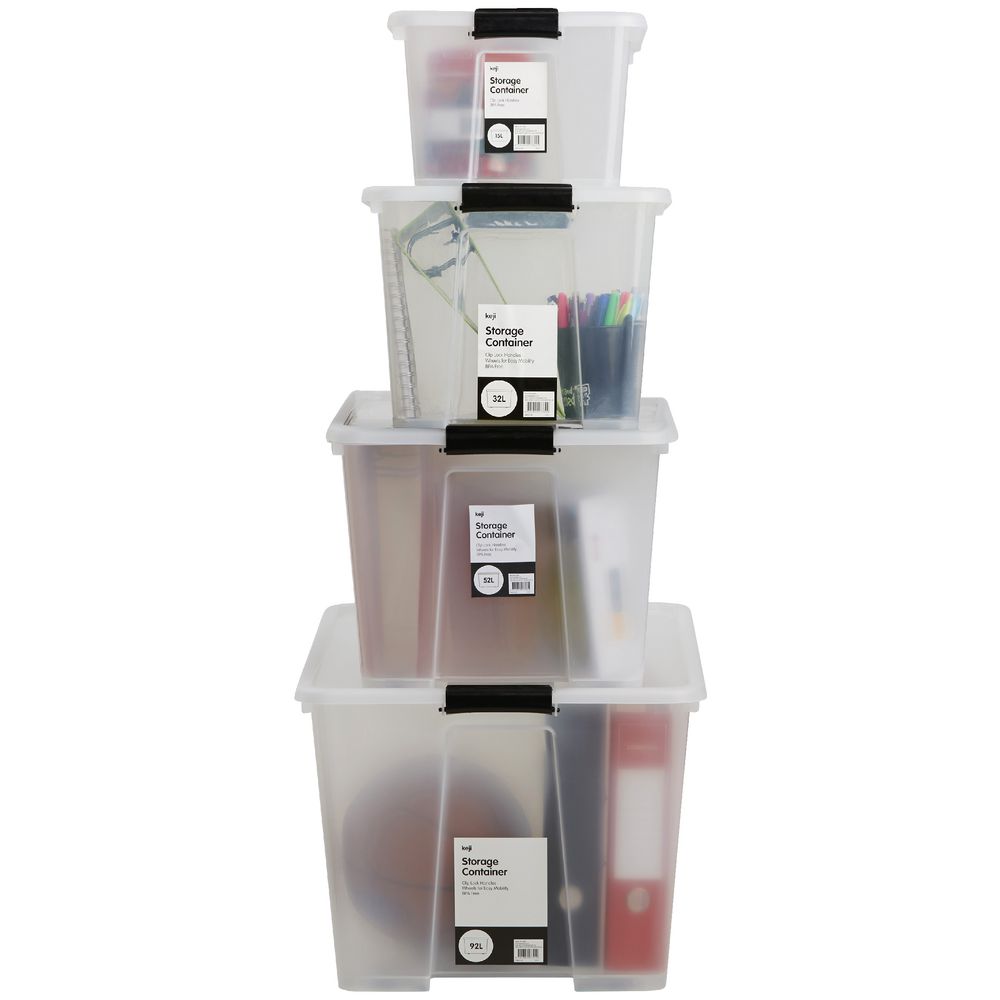 Keji 15L Plastic Storage Container Clear