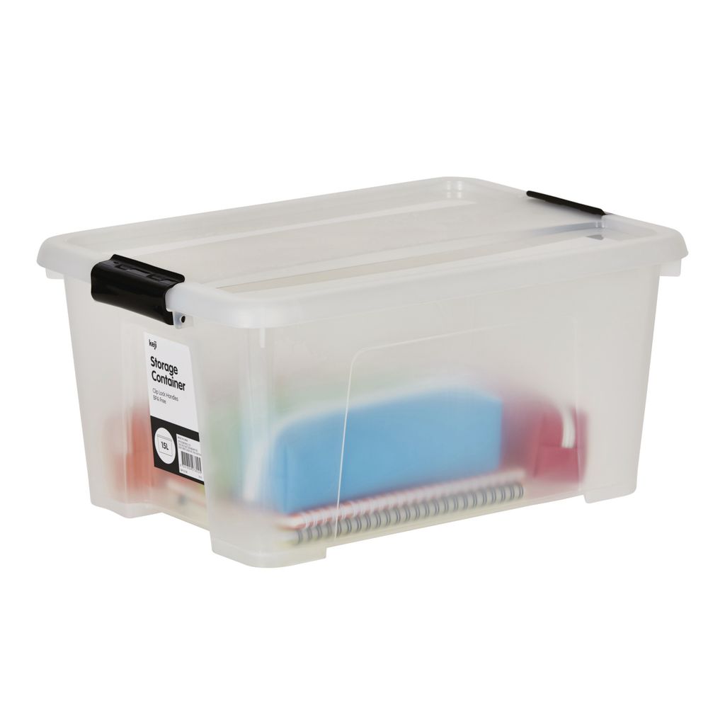 Keji 15L Plastic Storage Container Clear