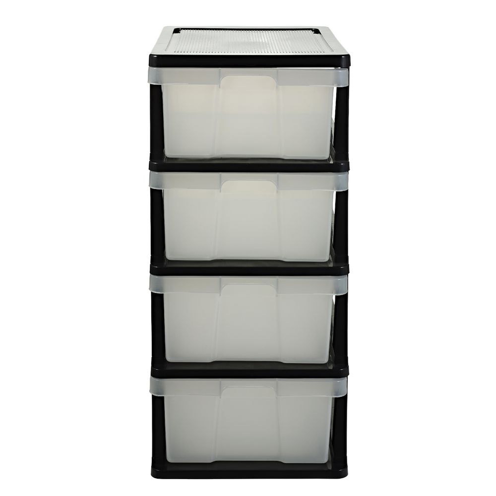 J.Burrows 4 Drawer Storage Cabinet Clear