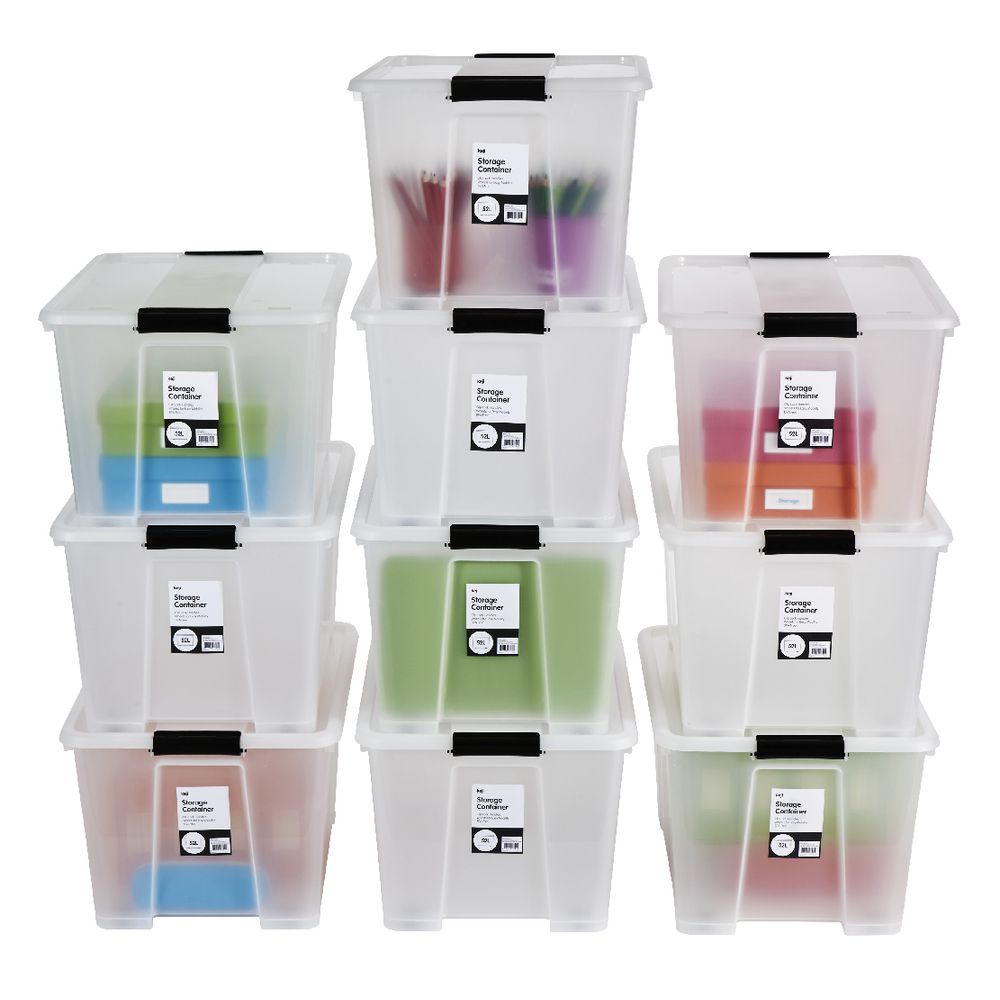 Keji 52L Plastic Storage Container Clear
