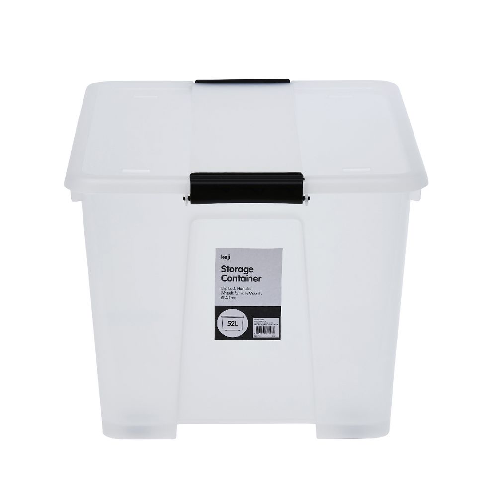 Keji 52L Plastic Storage Container Clear