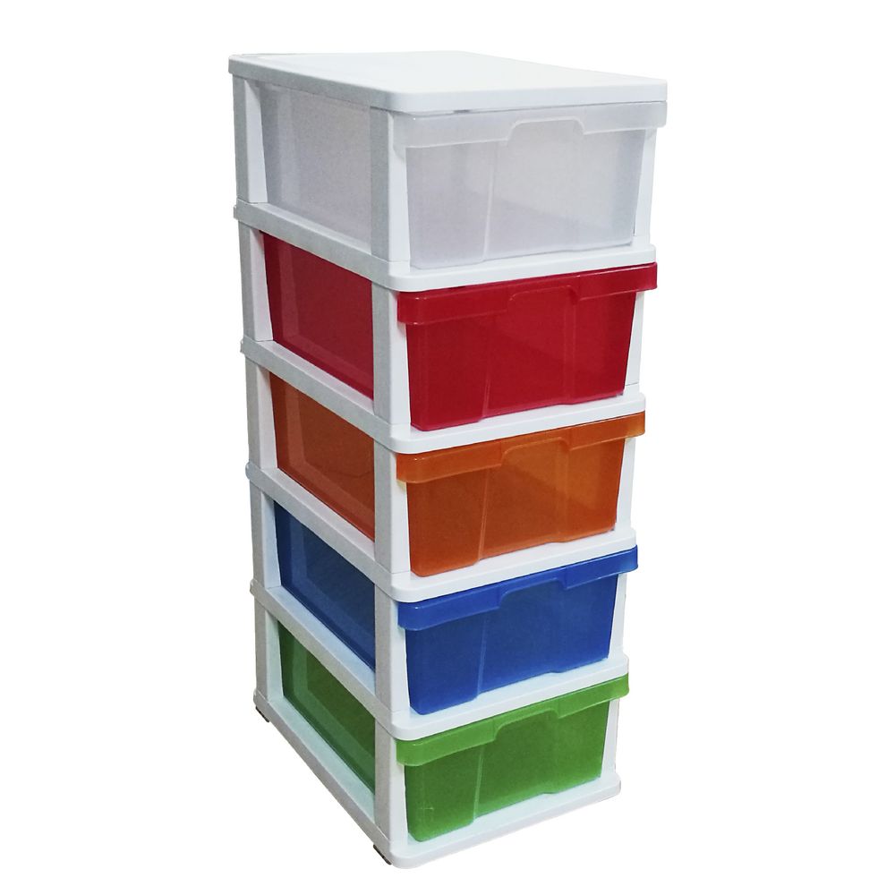 J Burrows Coloured 5 Drawer Cabinet Officeworks