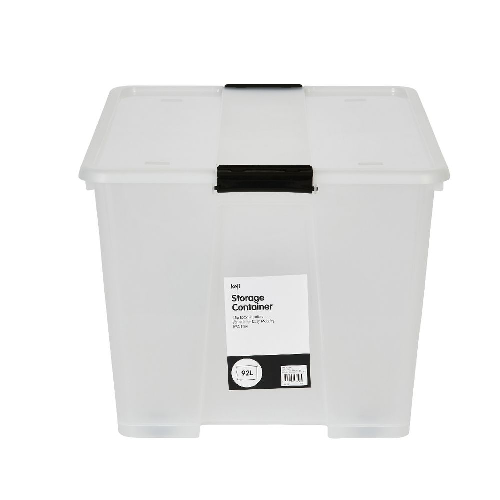 Keji 92L Plastic Storage Container Clear