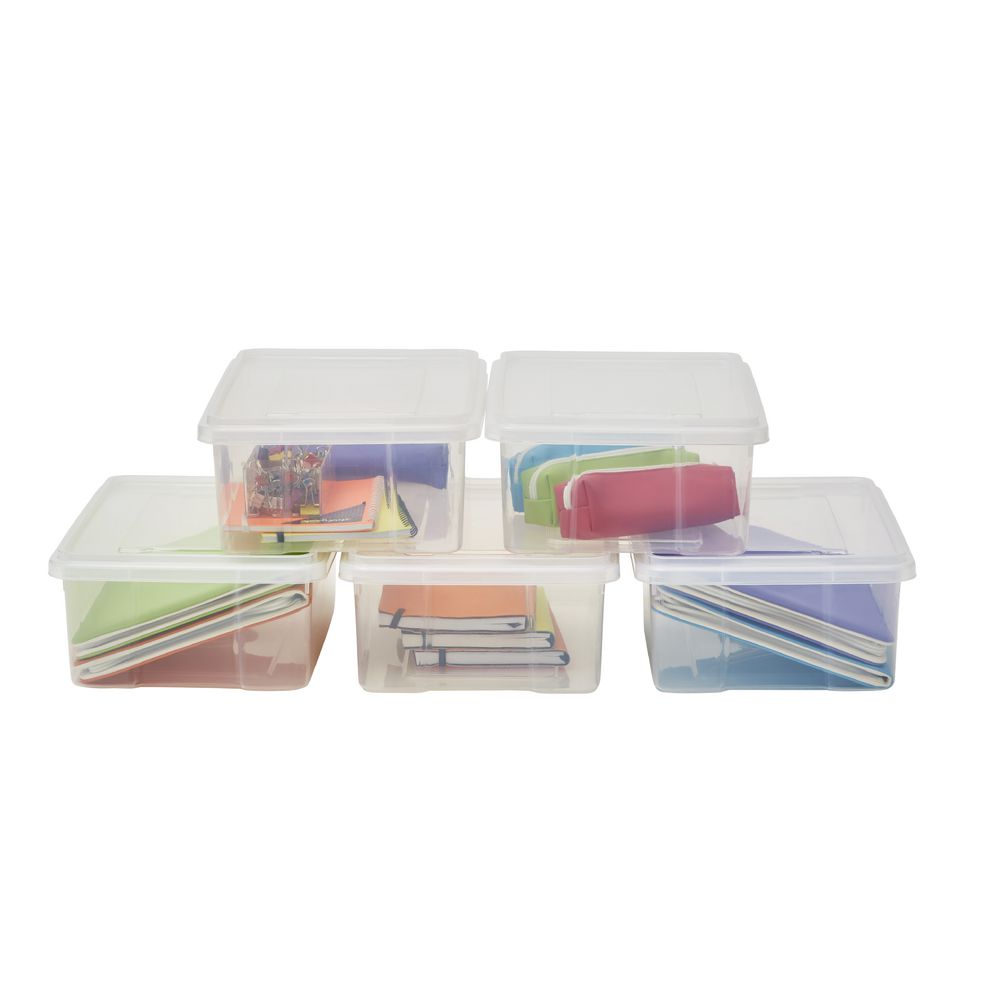 Ezy Storage 10L Storage Containers 5 Pack Officeworks