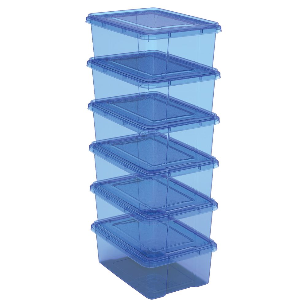 Ezy Storage 10L Storage Containers 6 Pack Blue 9326265182314 eBay