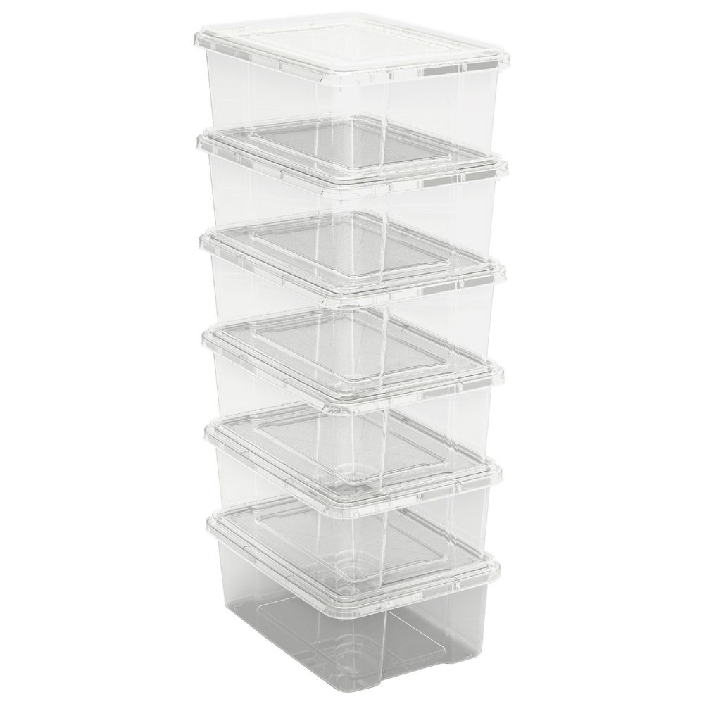 Ezy Storage 10L Storage Containers 6 Pack Clear 9326265182291 eBay