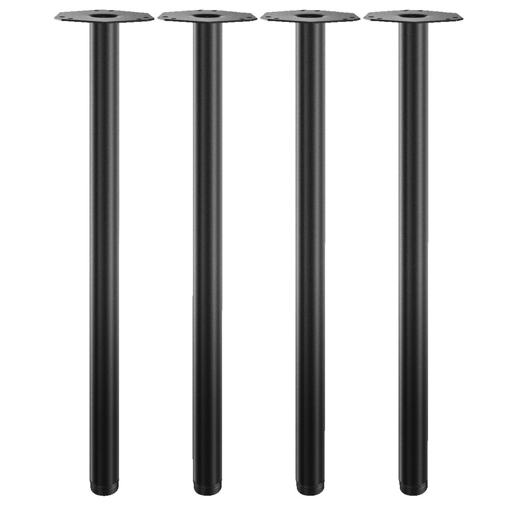 Mix and Match Round Legs Black 4 Pack