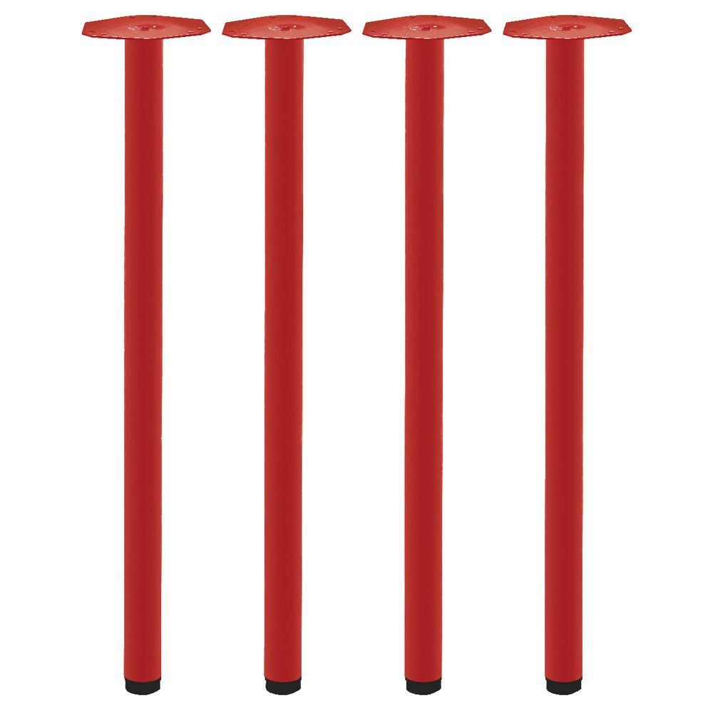 Mix and Match Round Legs Red 4 Pack