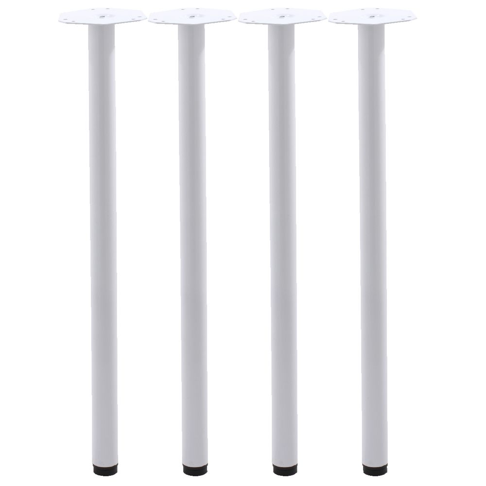 Mix and Match Round Legs White 4 Pack
