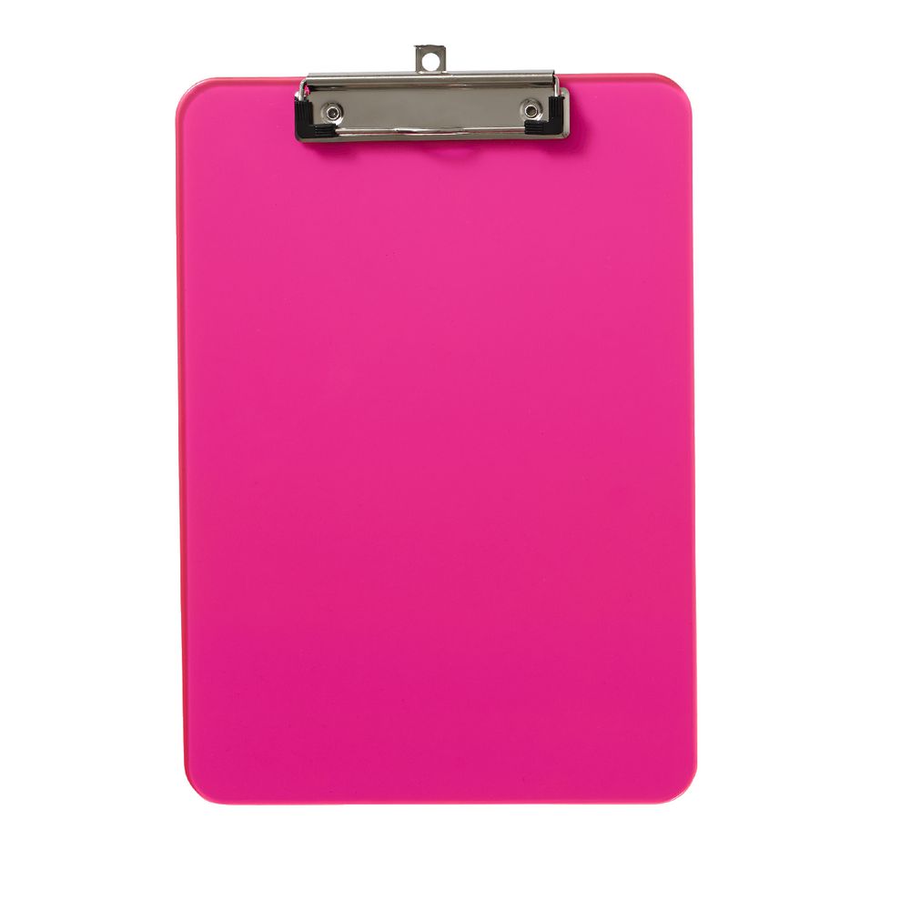 A4 Transparent Clipboard Assorted Neon Colours
