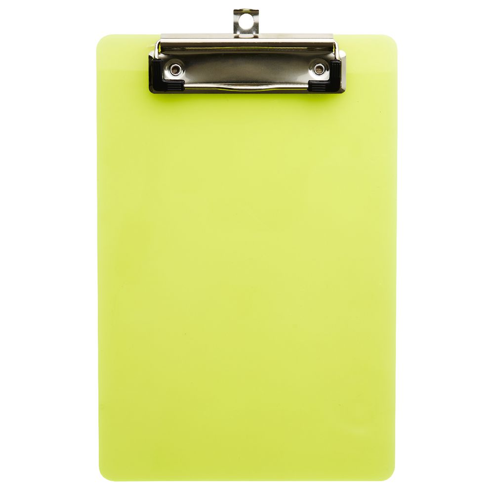 A5 Transparent Clipboard Assorted Neon Colours