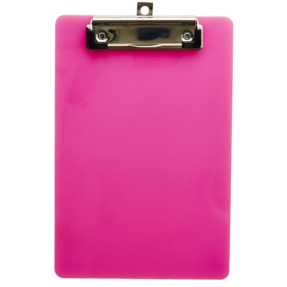 A5 Transparent Clipboard Assorted Neon Colours