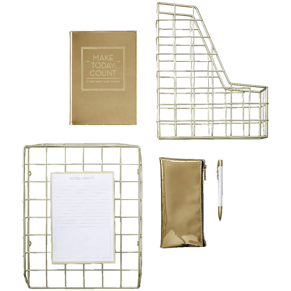 Otto Gold Cross Stationery Set with To Do List