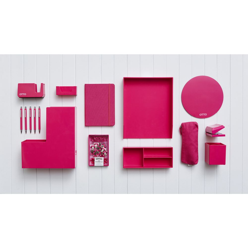 Otto Brights Gel Pens 0.5mm Pink Barrel 10 Pack