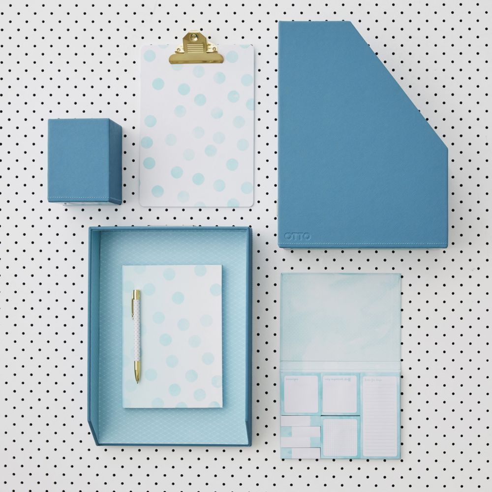 Otto A4 Criss Cross Magazine File Navy