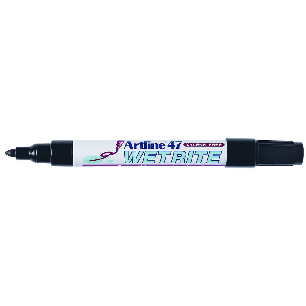 Artline 47 Wetrite Permanent Marker Black