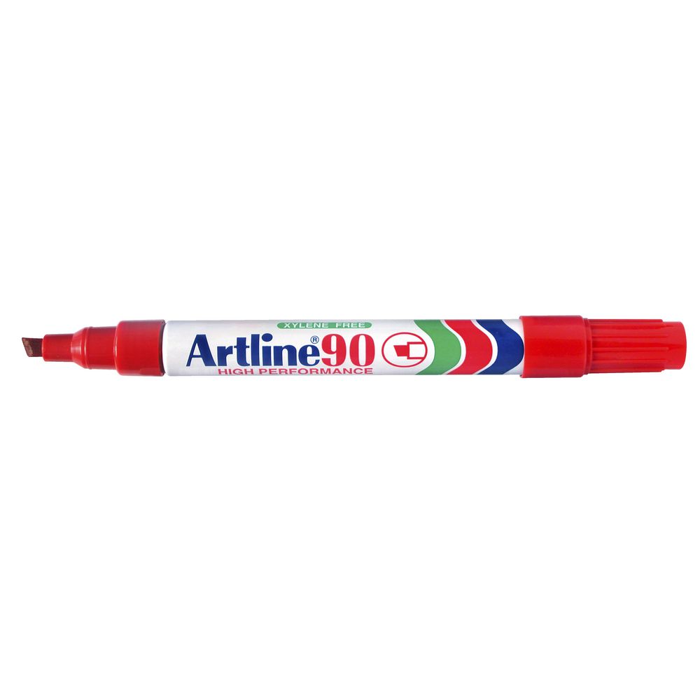 Artline 90 Permanent Marker Red 12 Pack