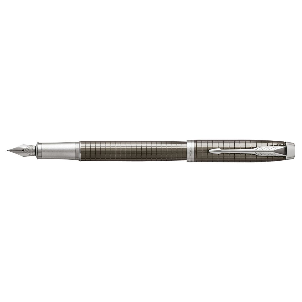 Parker IM Premium Fountain Pen Espresso Chiselled Chrome Trim