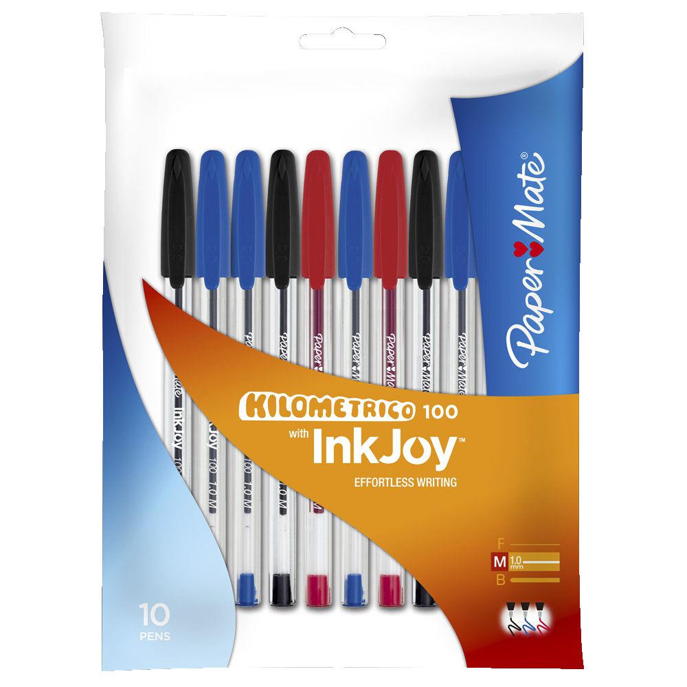 PaperMate InkJoy 100 Ballpoint Pens Assorted 10 Pack