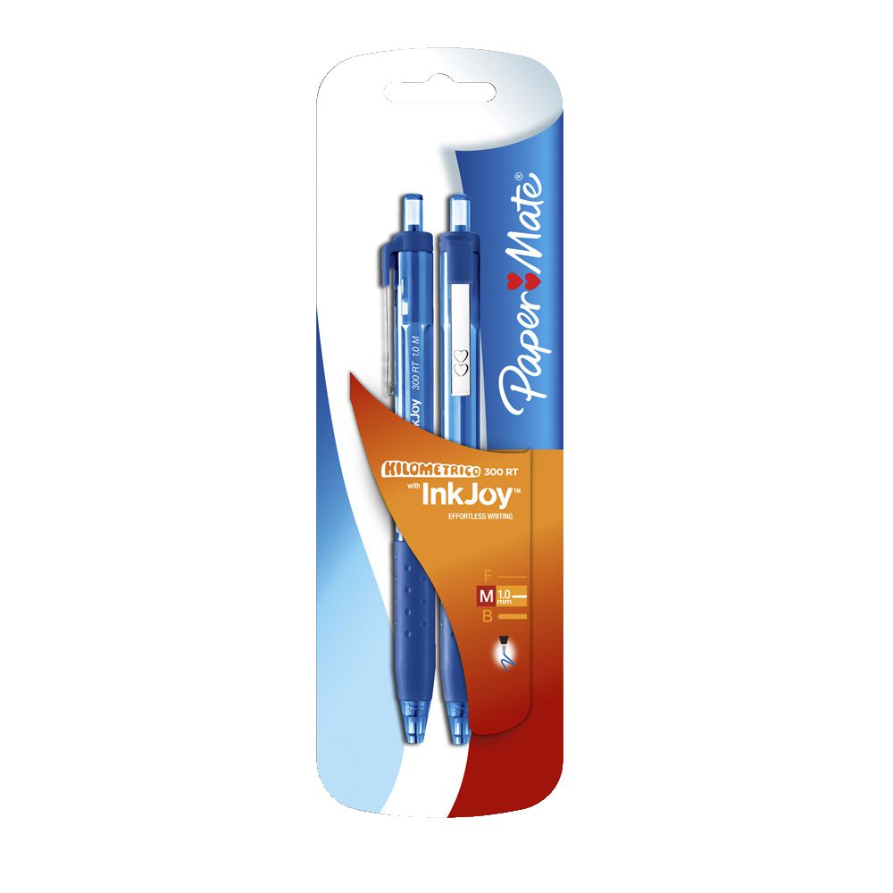 PaperMate InkJoy 300 RT Ballpoint Pens Blue 2 Pack