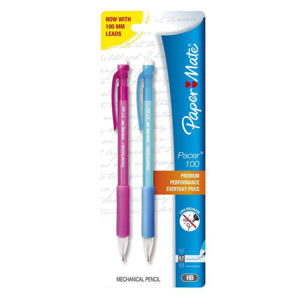PaperMate Pacer 100 Mechanical Pencils Assorted 2 Pack