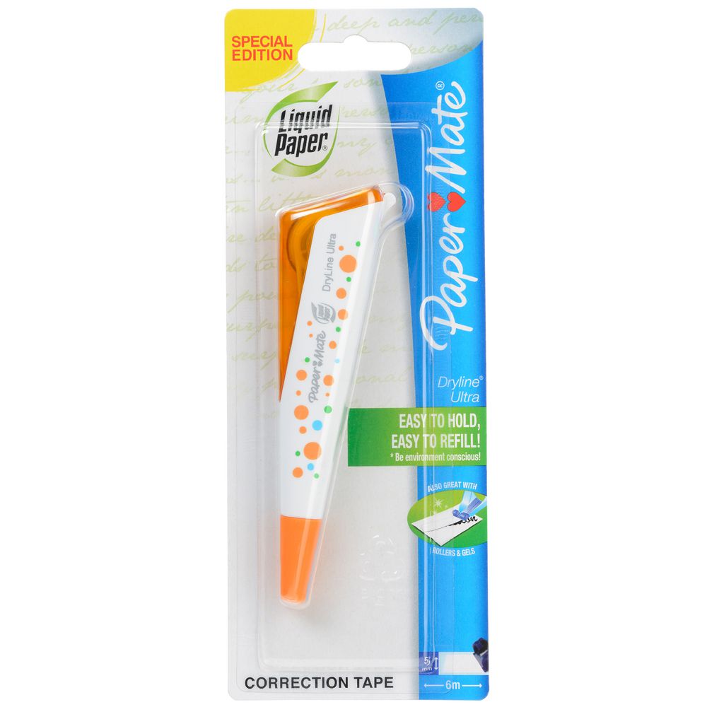 Liquid Paper Dryline Ultra Correction Tape 5mm x 6m Orange