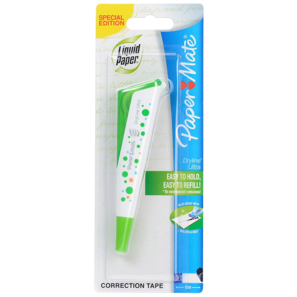 Liquid Paper Dryline Ultra Correction Tape 5mm x 6m Green