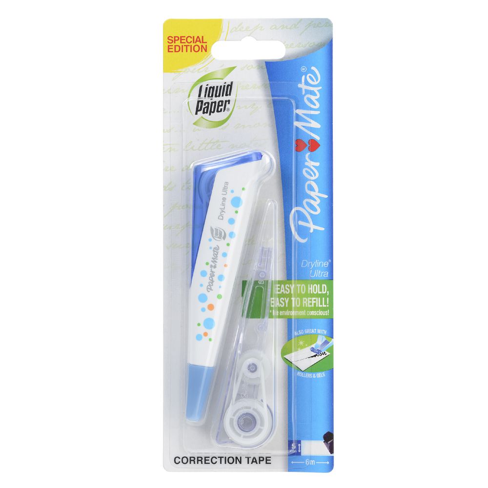 Liquid Paper Dryline Ultra Correction Tape with Refill Blue