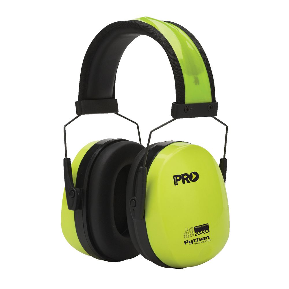 ProChoice Python Hi Vis Earmuffs Yellow