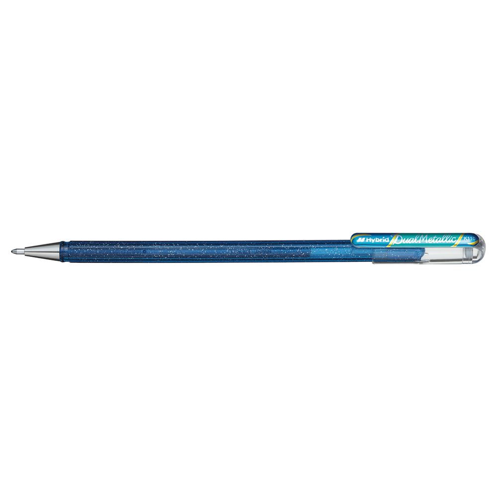 Pentel Hybrid Dual Metallic Gel Pen Blue