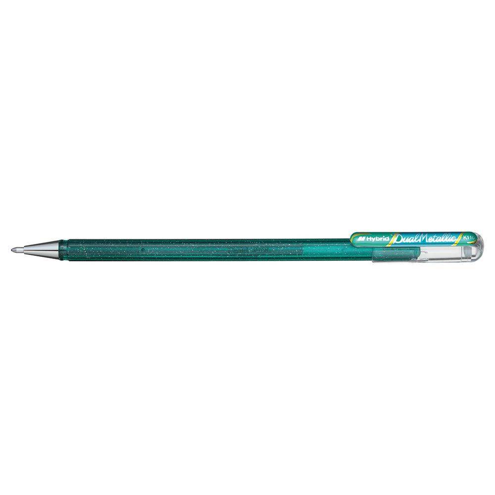 Pentel Hybrid Dual Metallic Gel Pen Green