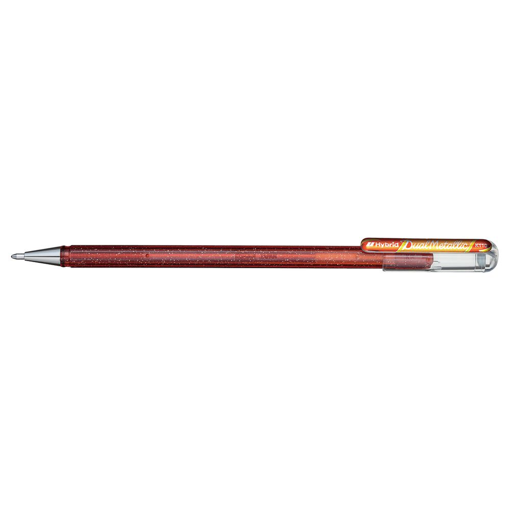 Pentel Hybrid Dual Metallic Gel Pen Orange