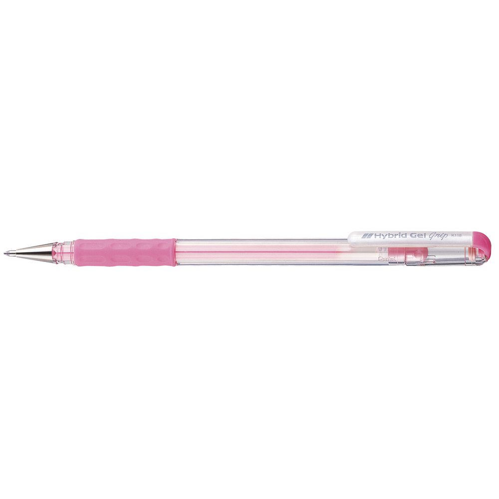 Pentel Hybrid Gel Grip K118L Gel Pen Pastel Pink