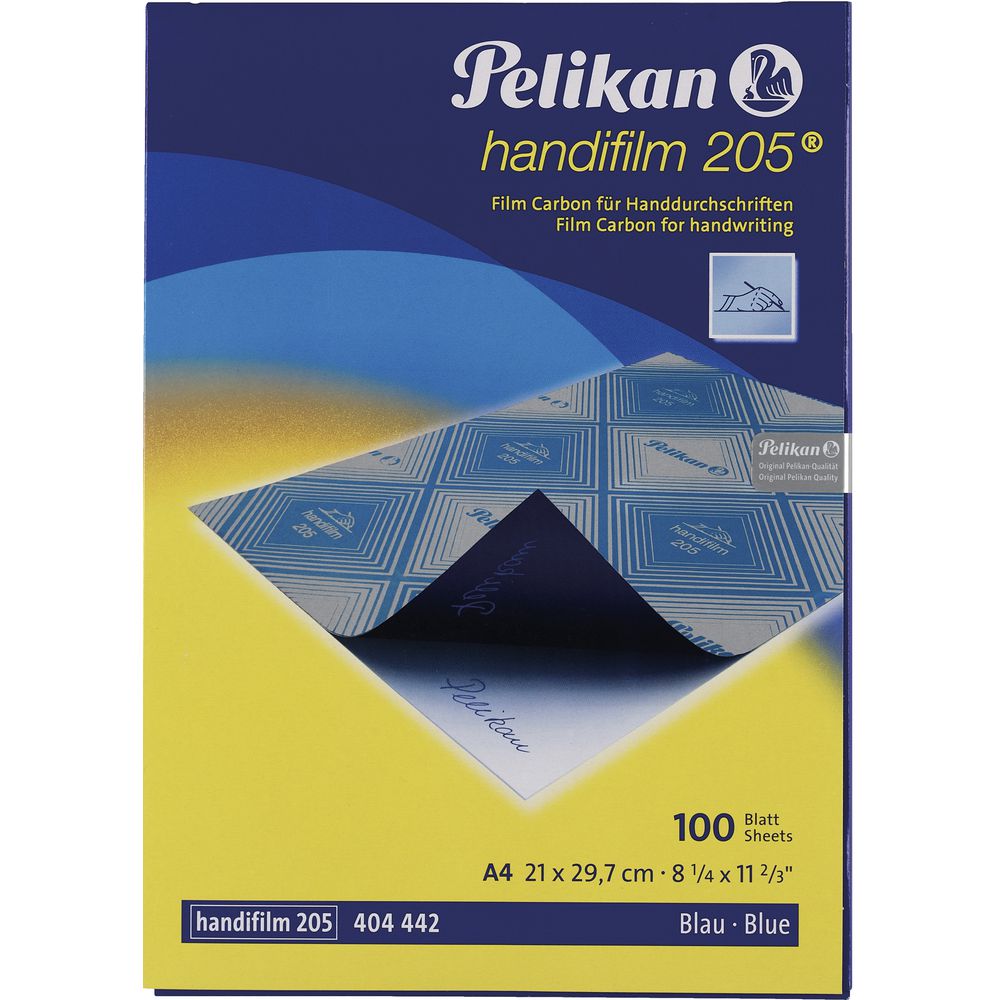 Pelikan A4 Handifilm 205 Pencil Carbon Film Blue 100 Pack Officeworks