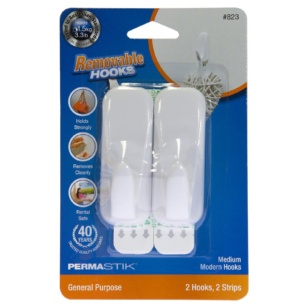 Permastik Medium Modern Hook 2 Pack