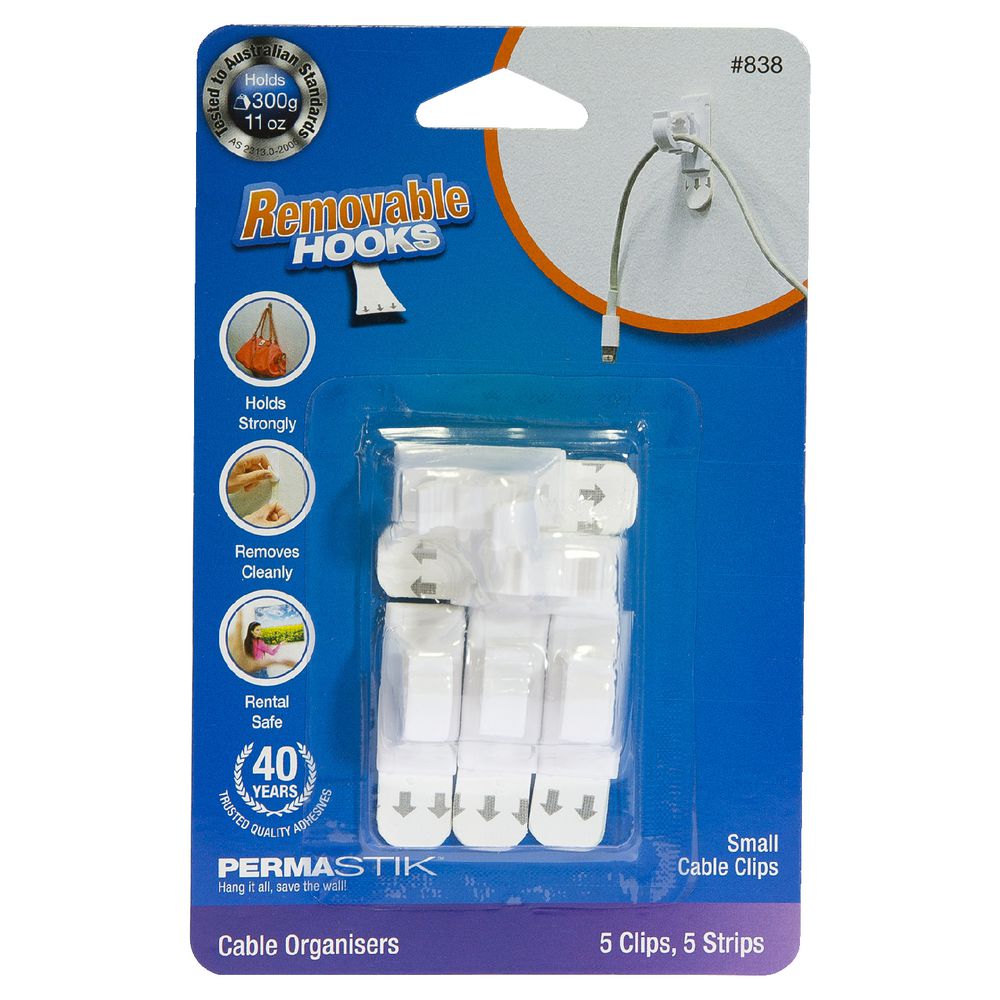 Permastik Cable Clips Small 5 Pack