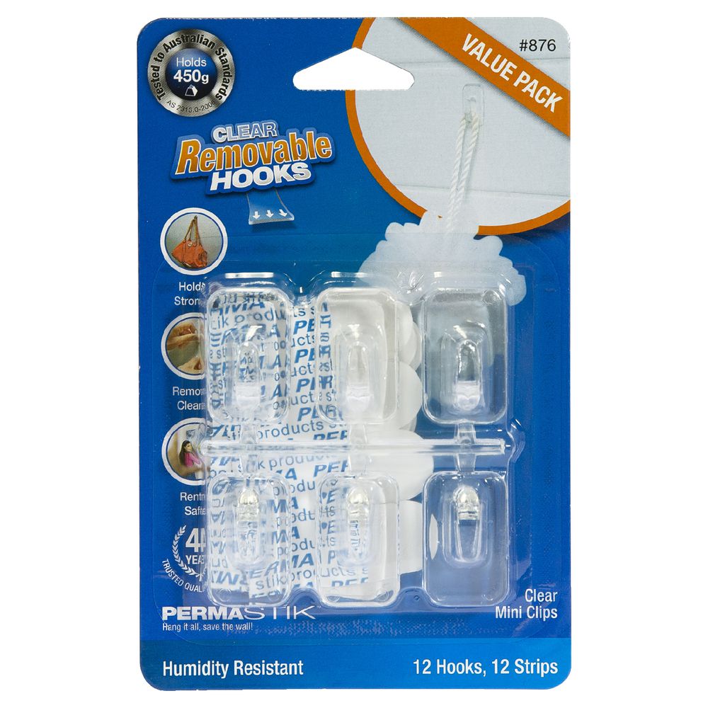 Permastik Humidity Resistant Mini Clips 12 Pack