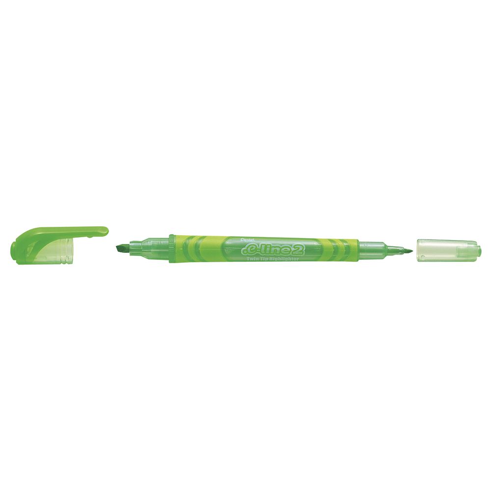 Pentel E-line 2 Twin Highlighter Green