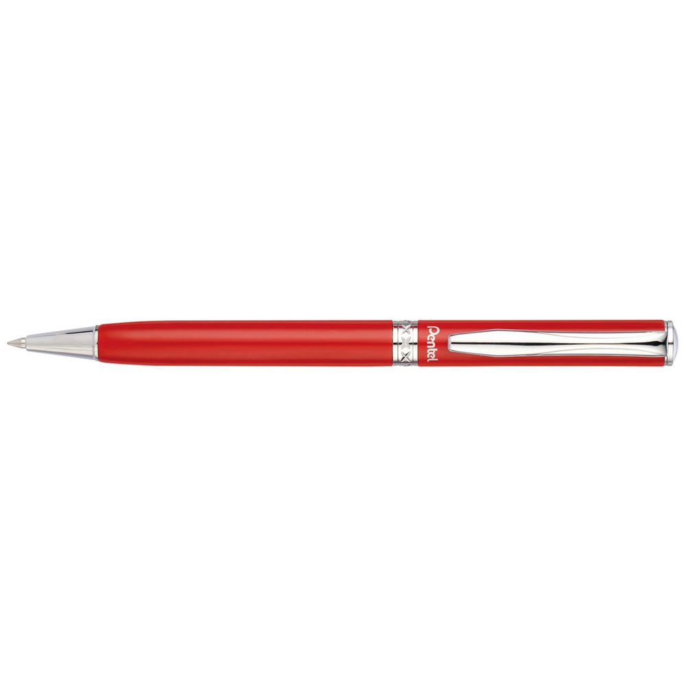 Pentel Sterling Ballpoint Pen Red Barrel Blue