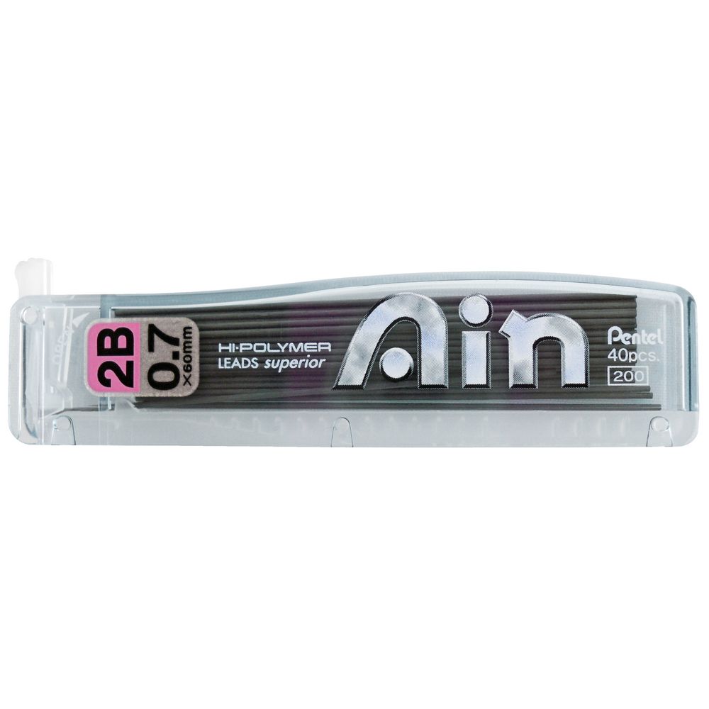 Pentel AIN Hi-Polymer Lead Refills 0.7mm 2B