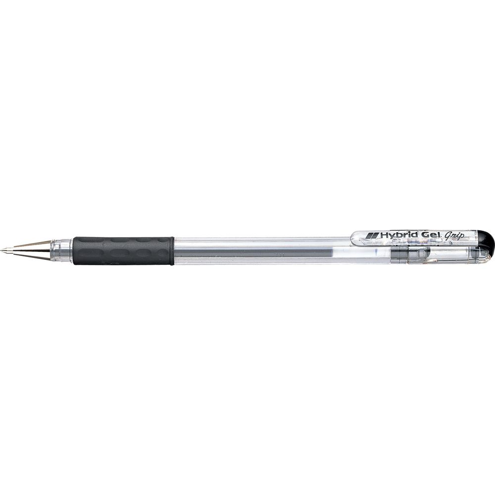 Pentel Hybrid Gel Grip RollerBall Pens Black 2 Pack