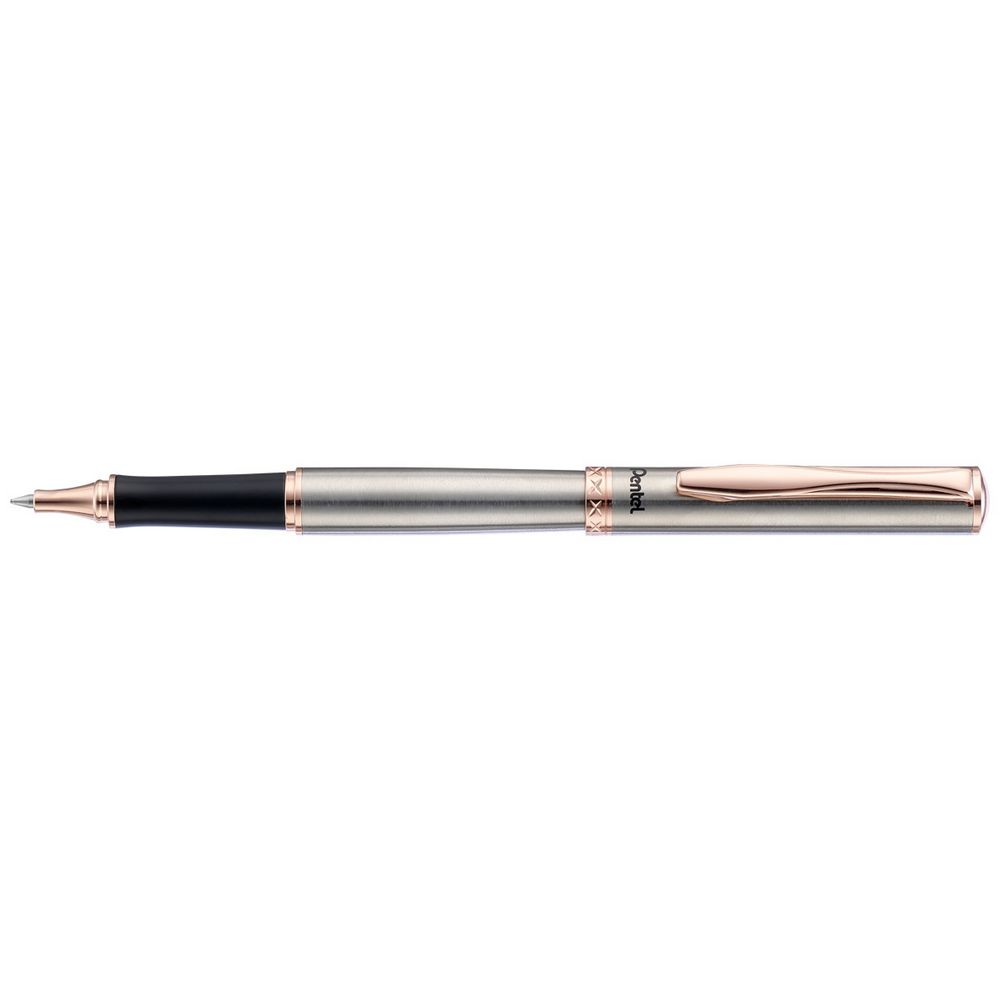 Pentel Sterling Metal Gel Pen Black with Gold Trim Barrel