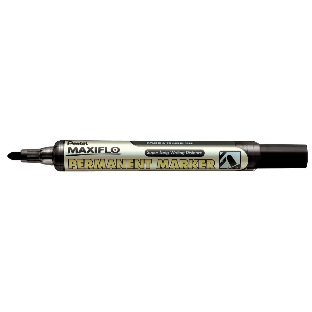 Pentel Maxiflo Permanent Markers Black and Blue 2 Pack