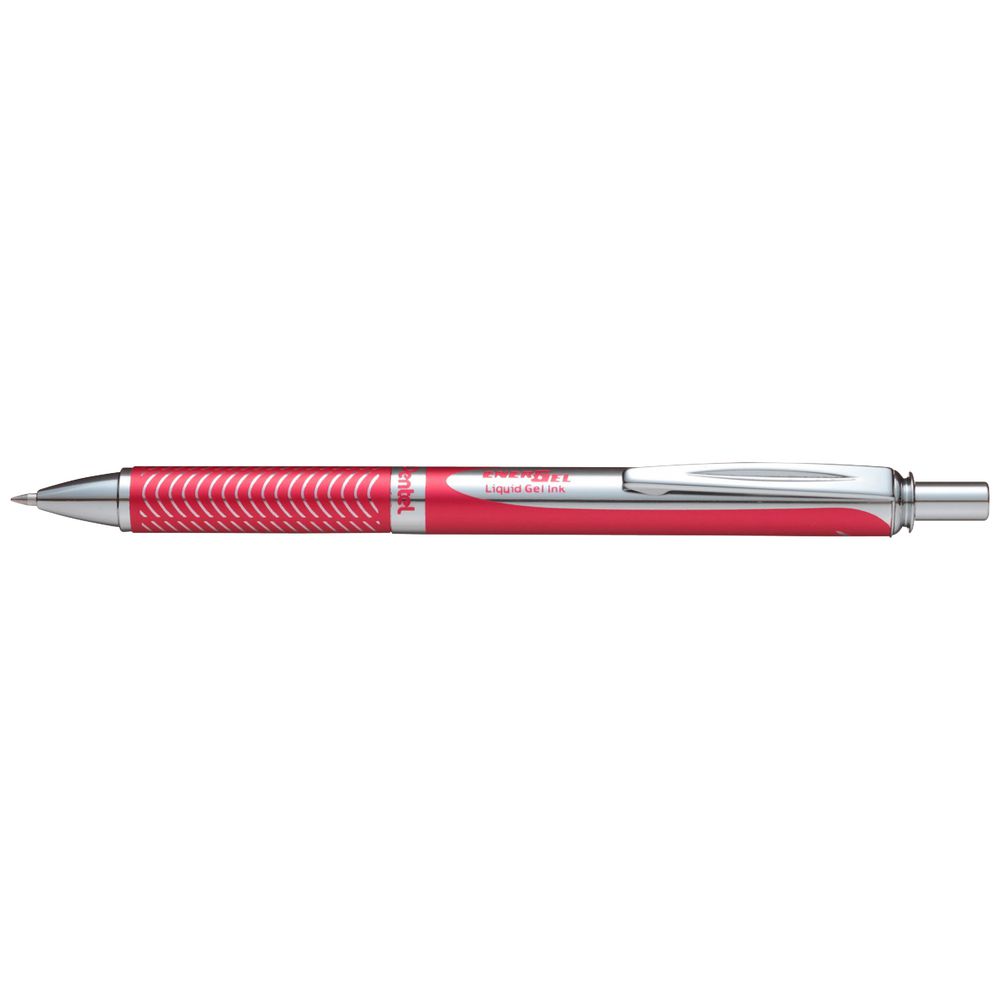Pentel Energel Gel Pen Metal Barrel Red