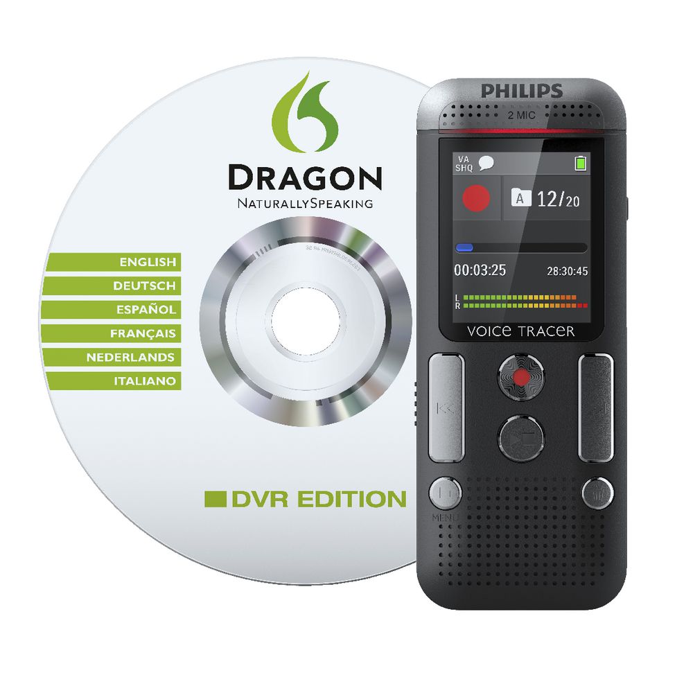 Philips Voice Tracer Audio Recorder with Dragon Speech 2710